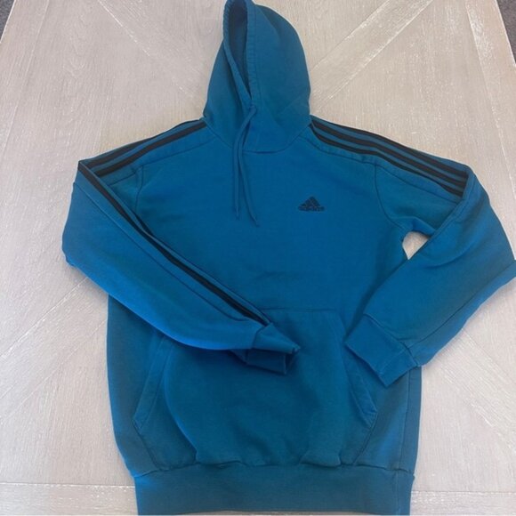 Adidas Blue and Black Pullover Hoodie - Picture 1 of 3